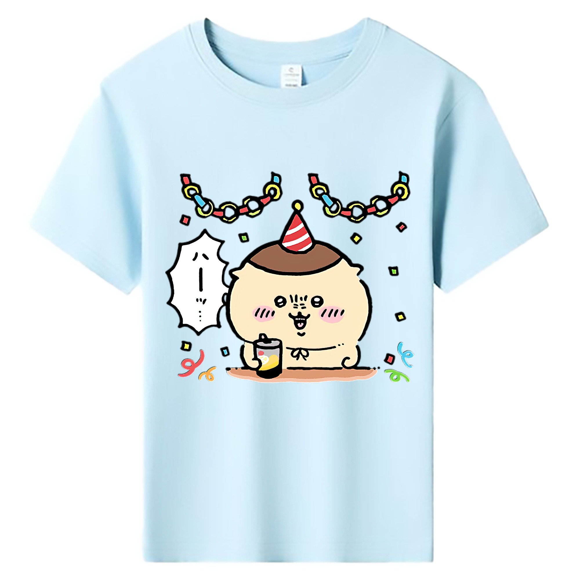 （画像用） ちいかわ くりまんじゅう Chii-kawa kuri manjū 綿100％キッズTシャツ（フロントプリント）